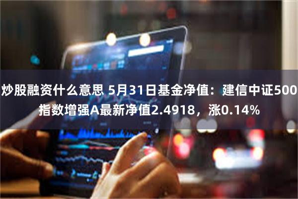 炒股融资什么意思 5月31日基金净值：建信中证500指数增强A最新净值2.4918，涨0.14%