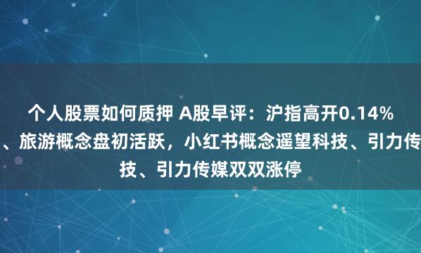 个人股票如何质押 A股早评：沪指高开0.14%，文化传媒、旅游概念盘初活跃，小红书概念遥望科技、引力传媒双双涨停